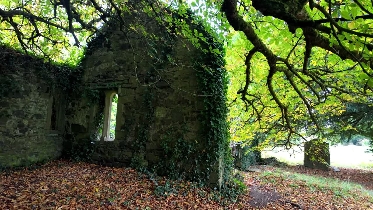 Haunted Ireland mystical land ghosts of the past ruins in Kildare in Autumn