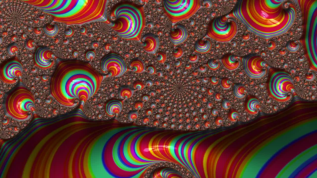 resumen multicolor círculo textura movimiento fondo bucle sin interrupción fractal