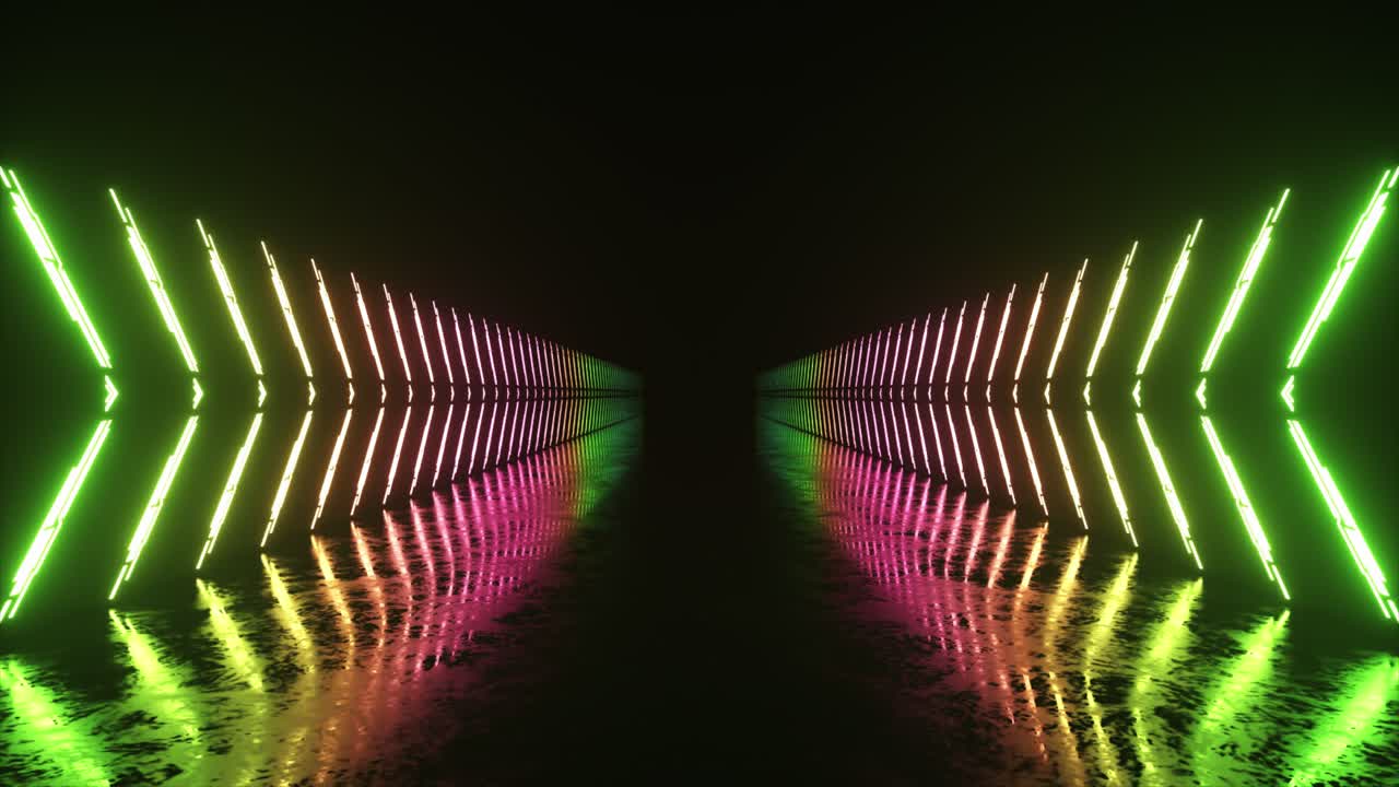 túnel de flecha de neón