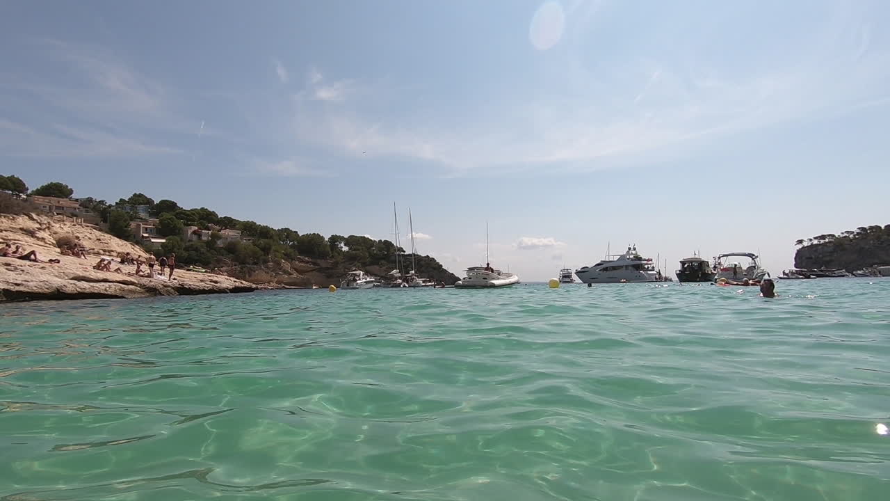 cámara lenta desde la playa del mago mallorca