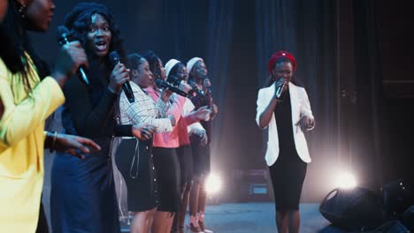 concert of a musical african american group