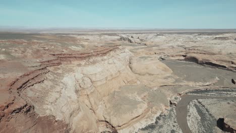 cliffs with gorges in utah canyon from above, usa