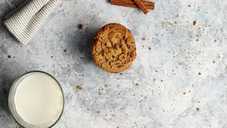 glass of milk and cookie