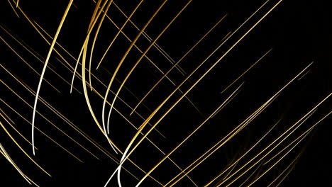líneas abstractas doradas sobre fondo negro