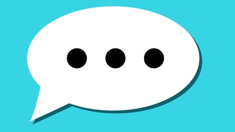 speech bubble icon, social media communications emoji blue