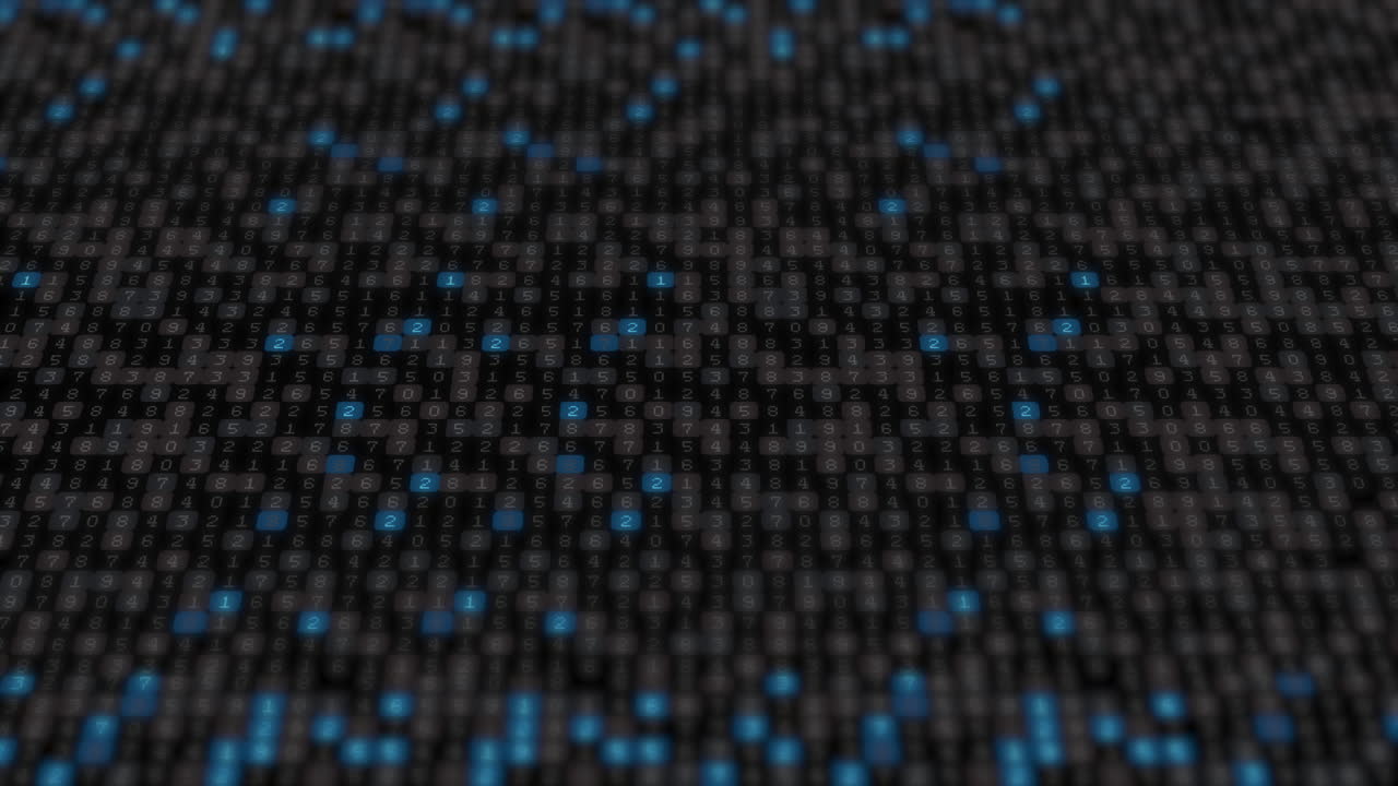 Animation of texture with moving black, grey and blue dots