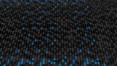 animation of texture with moving black, grey and blue dots