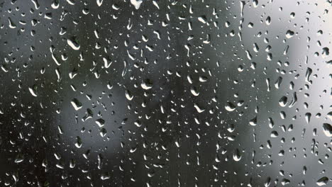 rain drops on a window after a summer storm in worcestershire, england