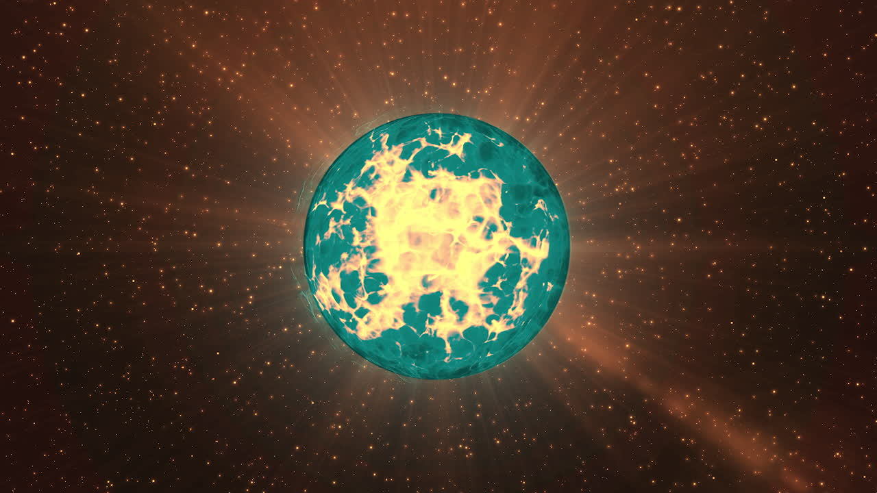 un planeta explotando en el espacio profundo