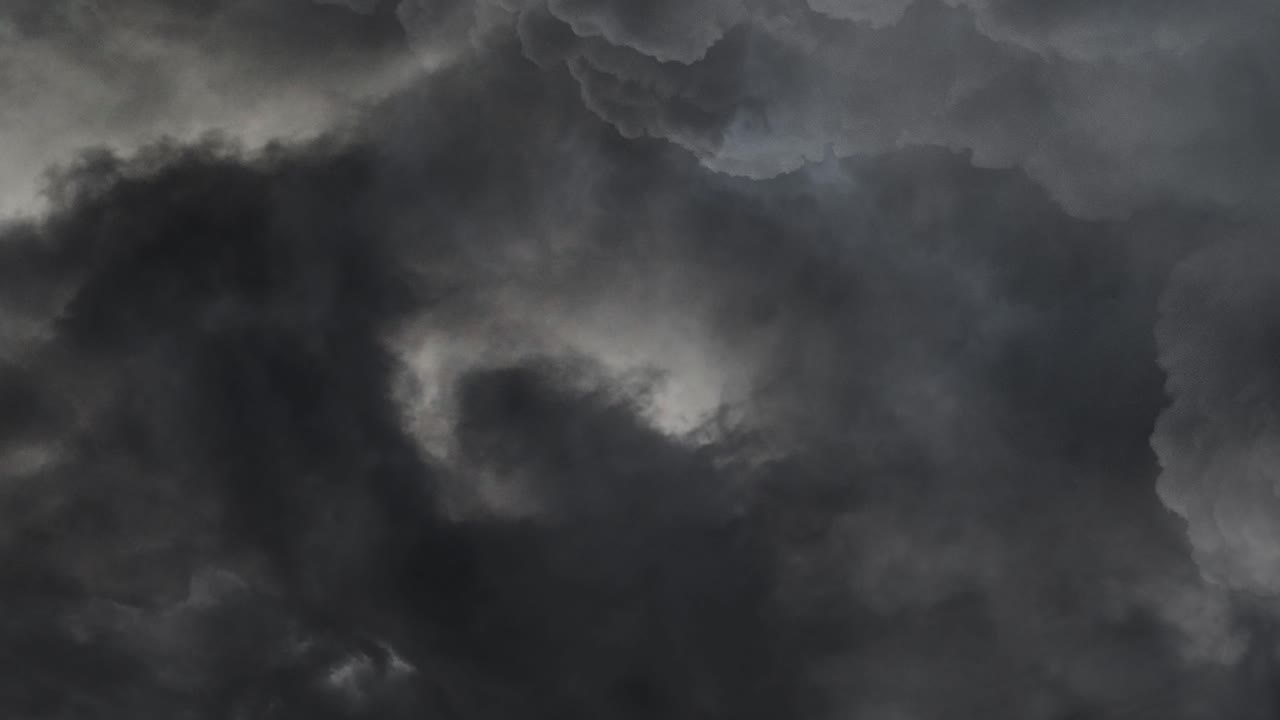 4k thunderstorm with lightning and storm clouds