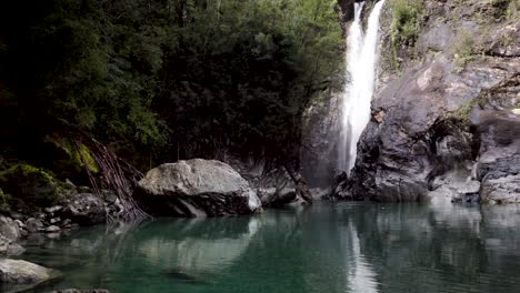 Panoramic-view-rio-blanco-waterfall-in-hornopiren-national-park