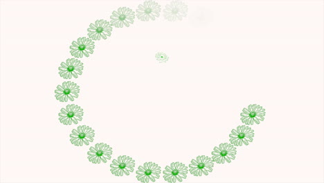 Retro-Grüne-Sommerblumen-Im-Kreis