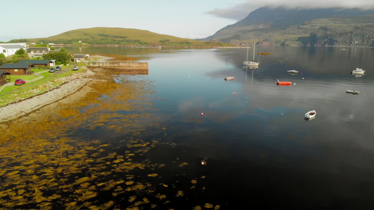 Stunning Aerial View of a Calm Scottish Loch