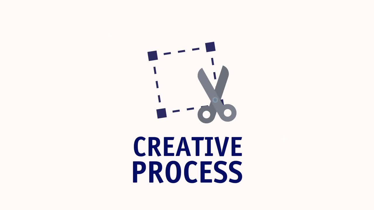 creative process lettering with square cut