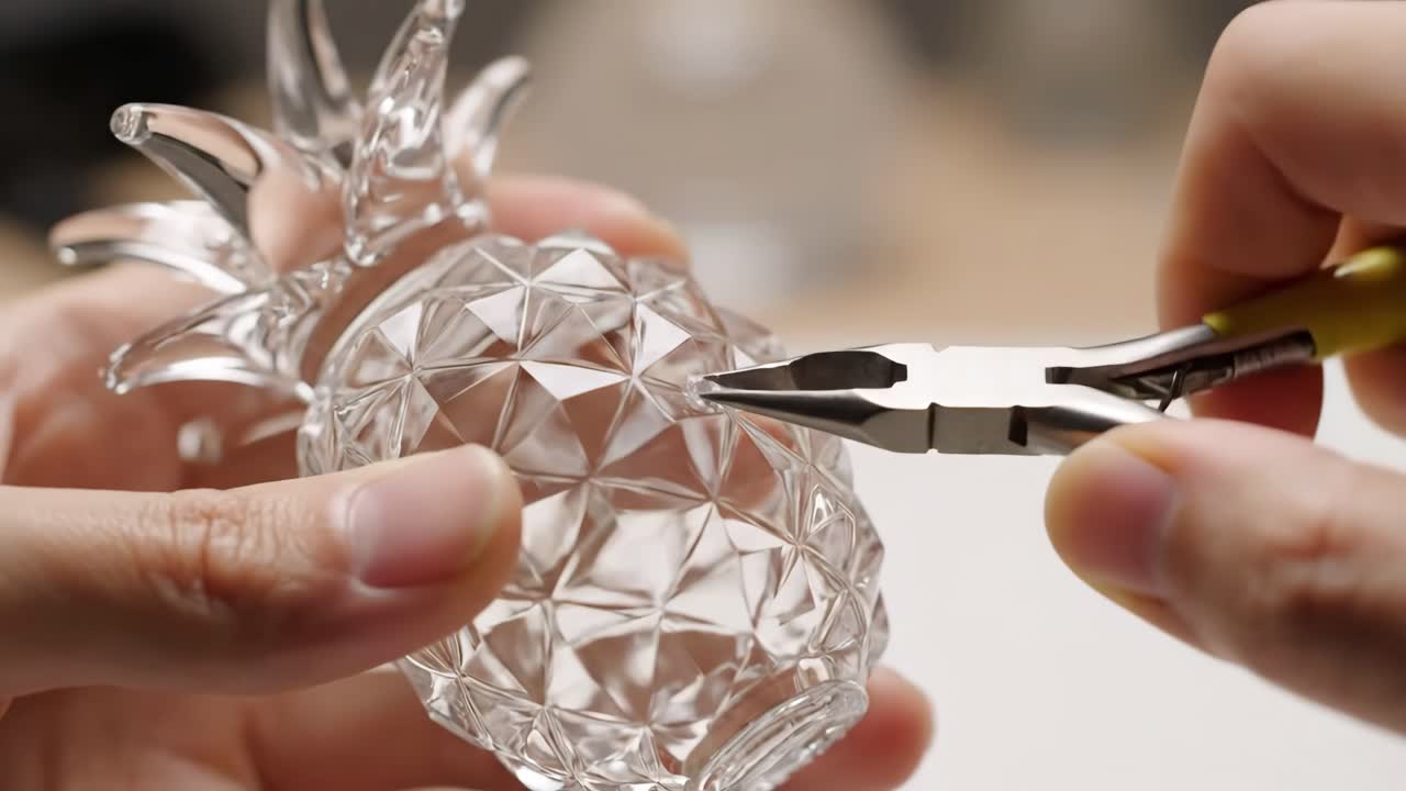 Crafting a Glass Pineapple with Pliers