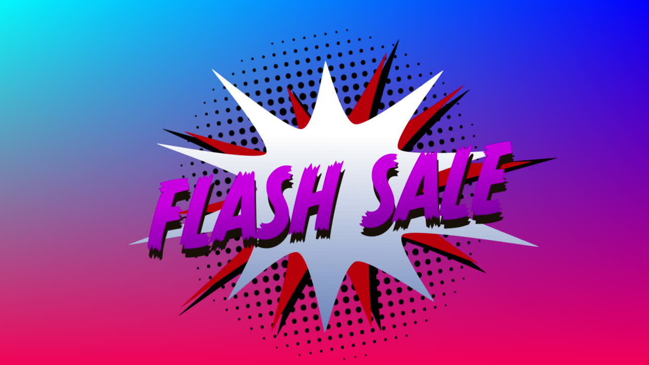 gráfico de venta flash en la explosión 4k