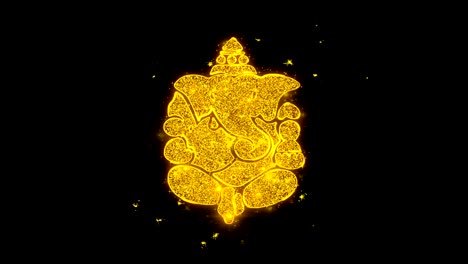 diwali element spark text  typography written with golden particles sparks fireworks