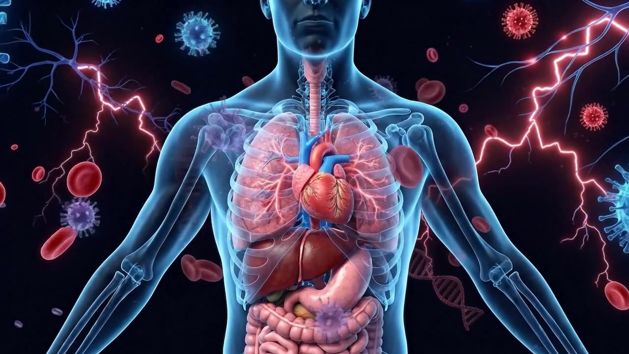 3D Animation of Human Anatomy with Viruses and Bacteria