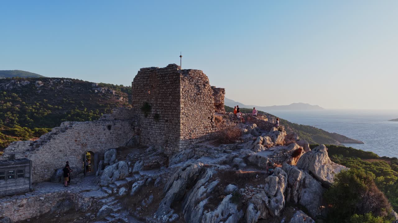 Ruins of an ancient castle by the sea