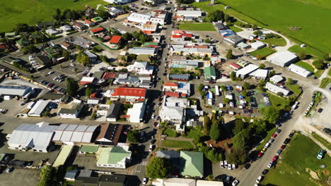 an aerial view on a village in takaka new zealand