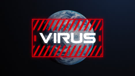 advertencia de coronavirus sobre la tierra.