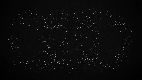 animación de puntos de luz brillantes que se mueven sobre un fondo negro