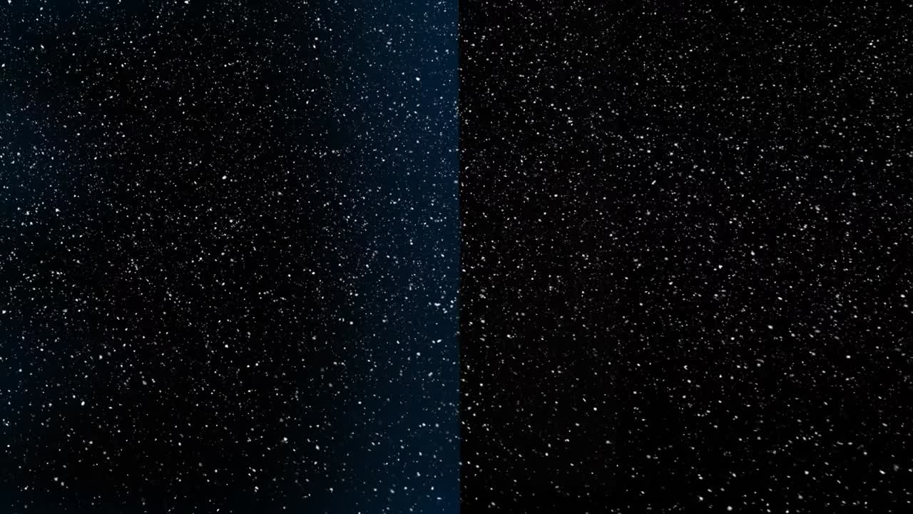 animación de nieve cayendo con espacio de copia sobre fondo azul oscuro