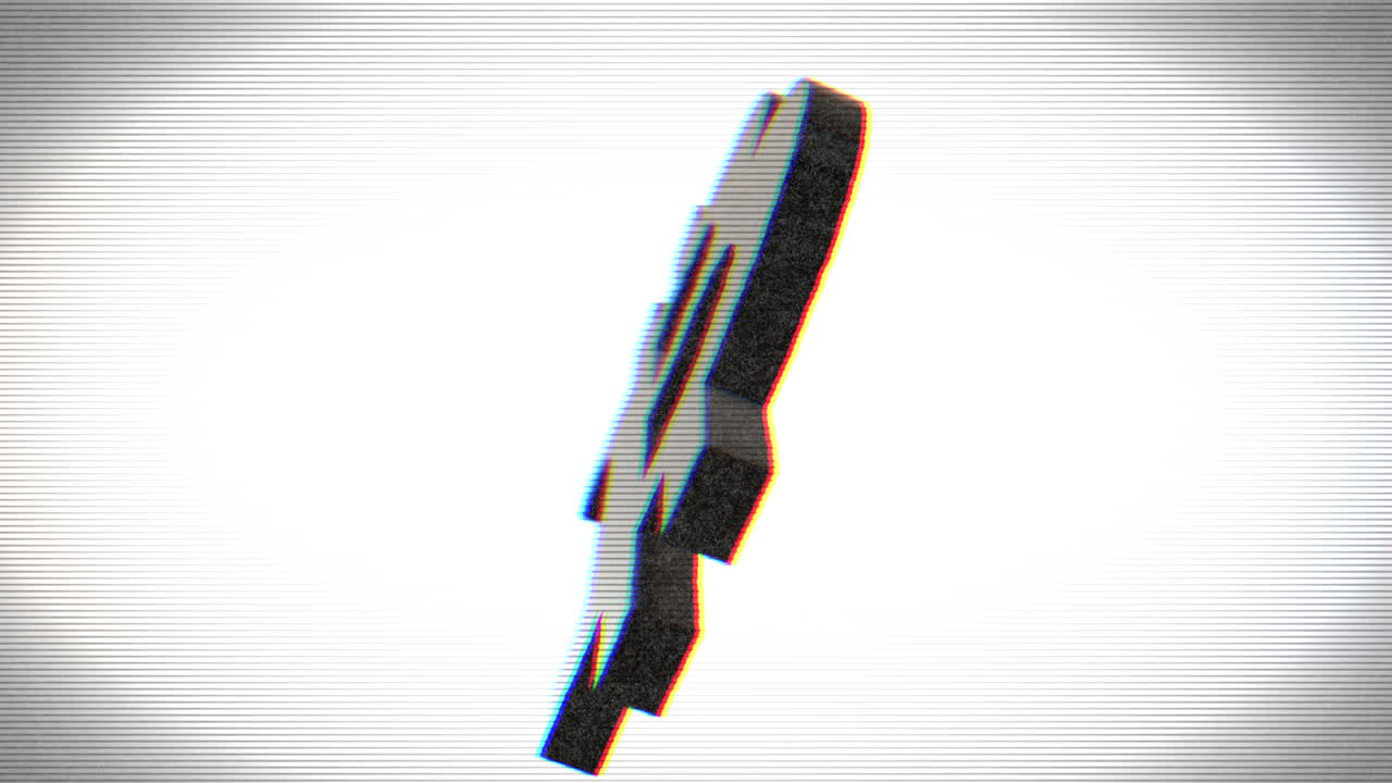 símbolo 3d distorsionado