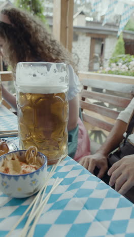 people enjoying oktoberfest celebration