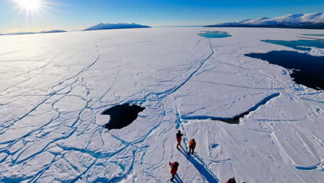 arctic expedition on ice floes