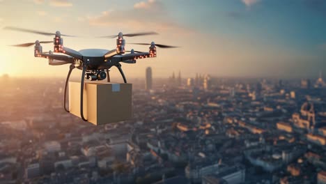drone delivery in a city