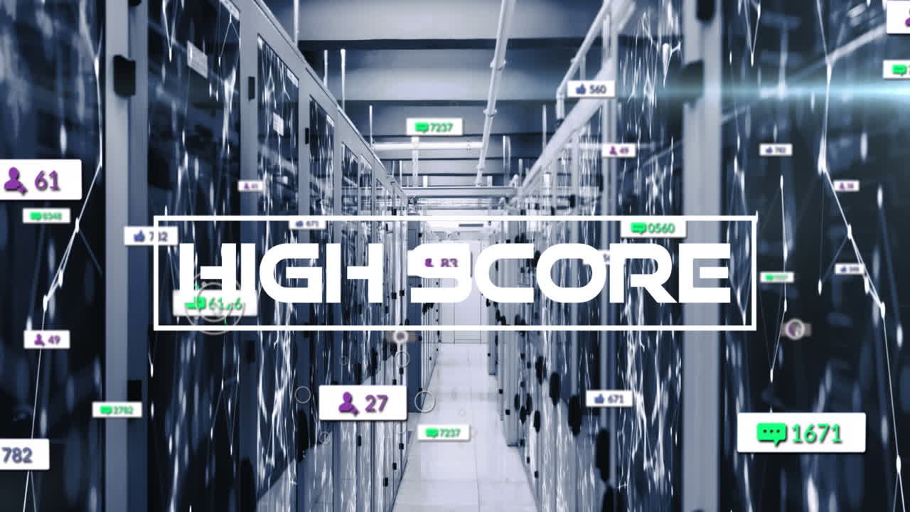 서버  ⁇ 에서 성장하는 높은 점수 텍스트와 숫자의 애니메이션