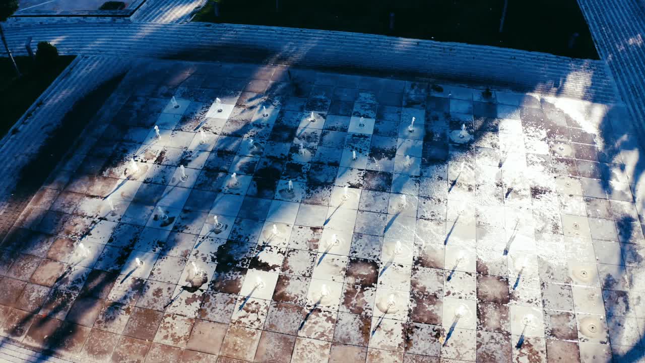 chorros de agua de la fuente