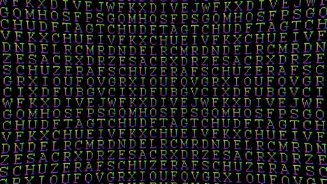 letras del alfabeto patrón de gradiente rgb fondo animado