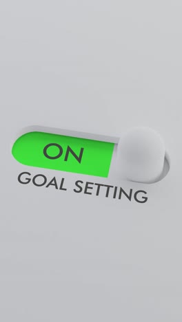 switching on the goal setting switch vertical video