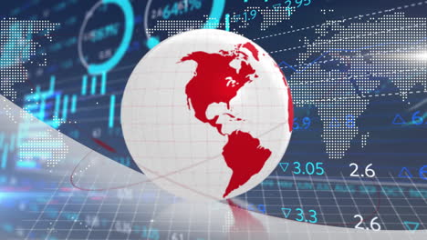 Rotating-globe-with-financial-data-processing-animation-over-stock-market-charts