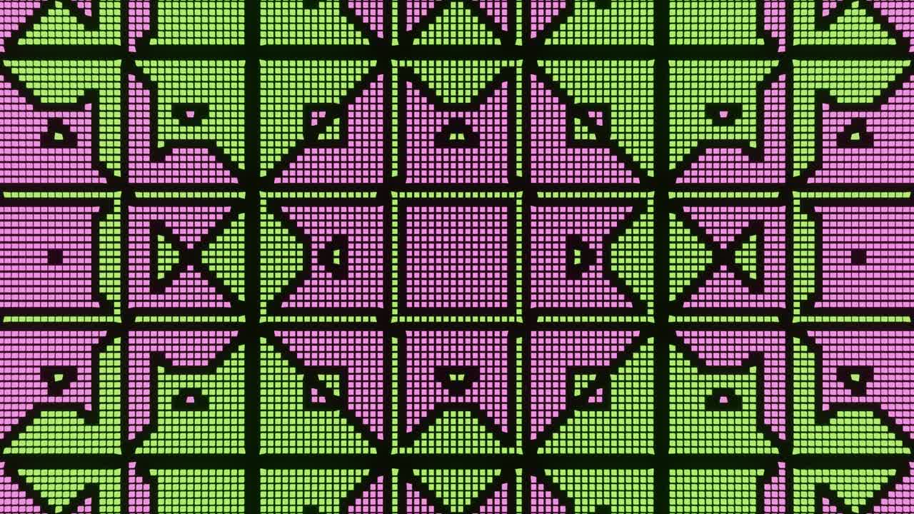 animación en bucle de vj del mosaico de píxeles ver10