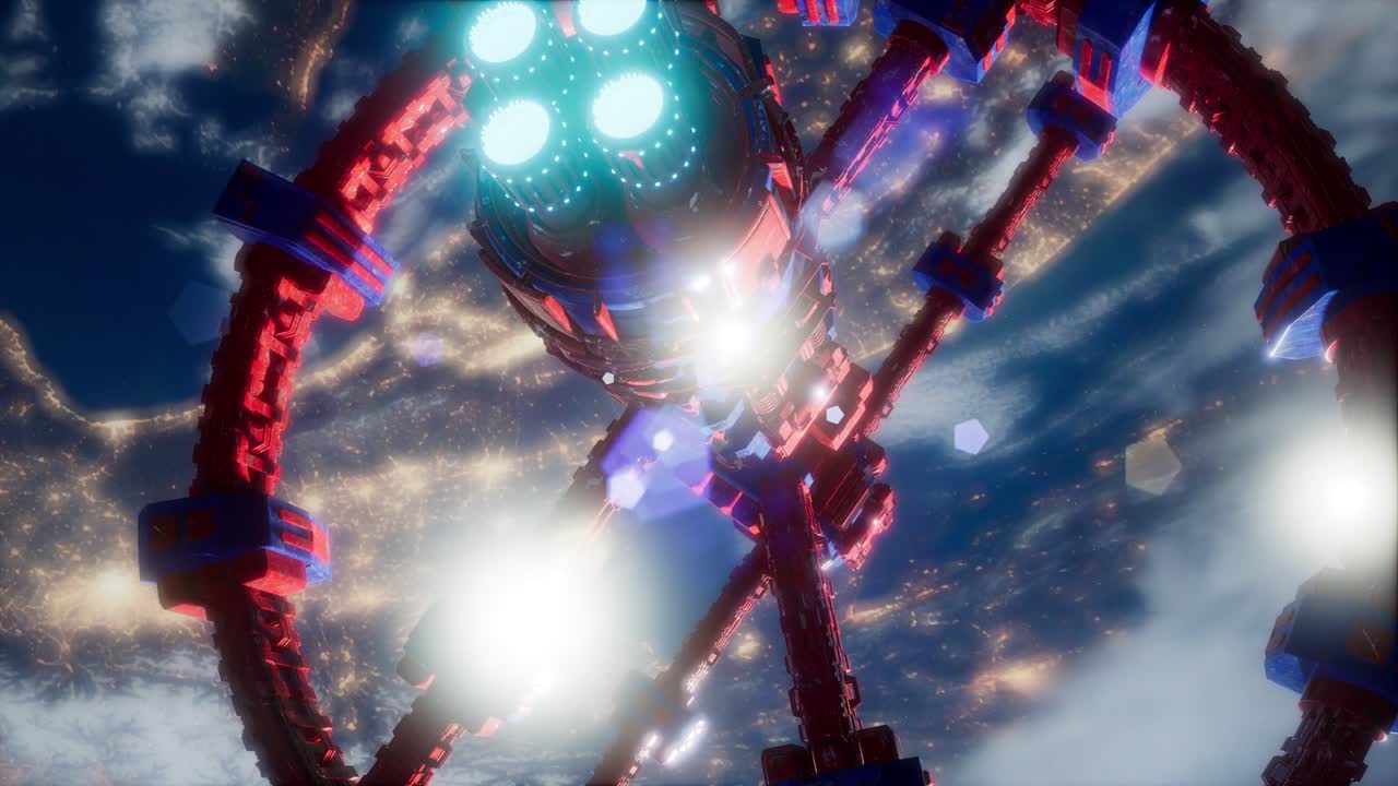 estación espacial internacional en el espacio exterior sobre el planeta tierra