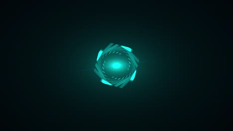 spiral twisting of a square frame into a light white spot. computer generated abstract background, 3d rendering