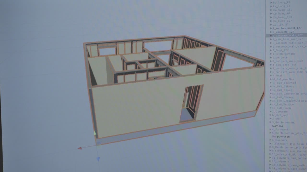 modelo 3d de un plano de piso de una casa
