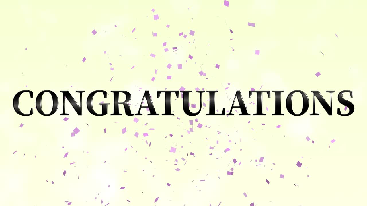 축하 메시지 텍스트 애니메이션 모션 그래픽