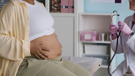 pregnant woman having a medical exam