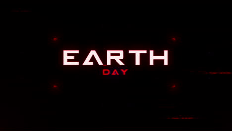 earth day on digital screen with hud elements