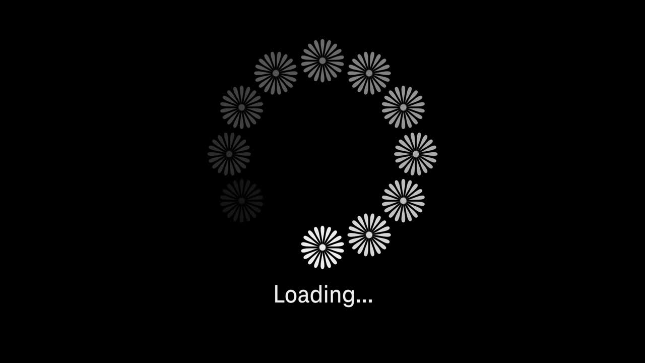 Loading flower shaped animation