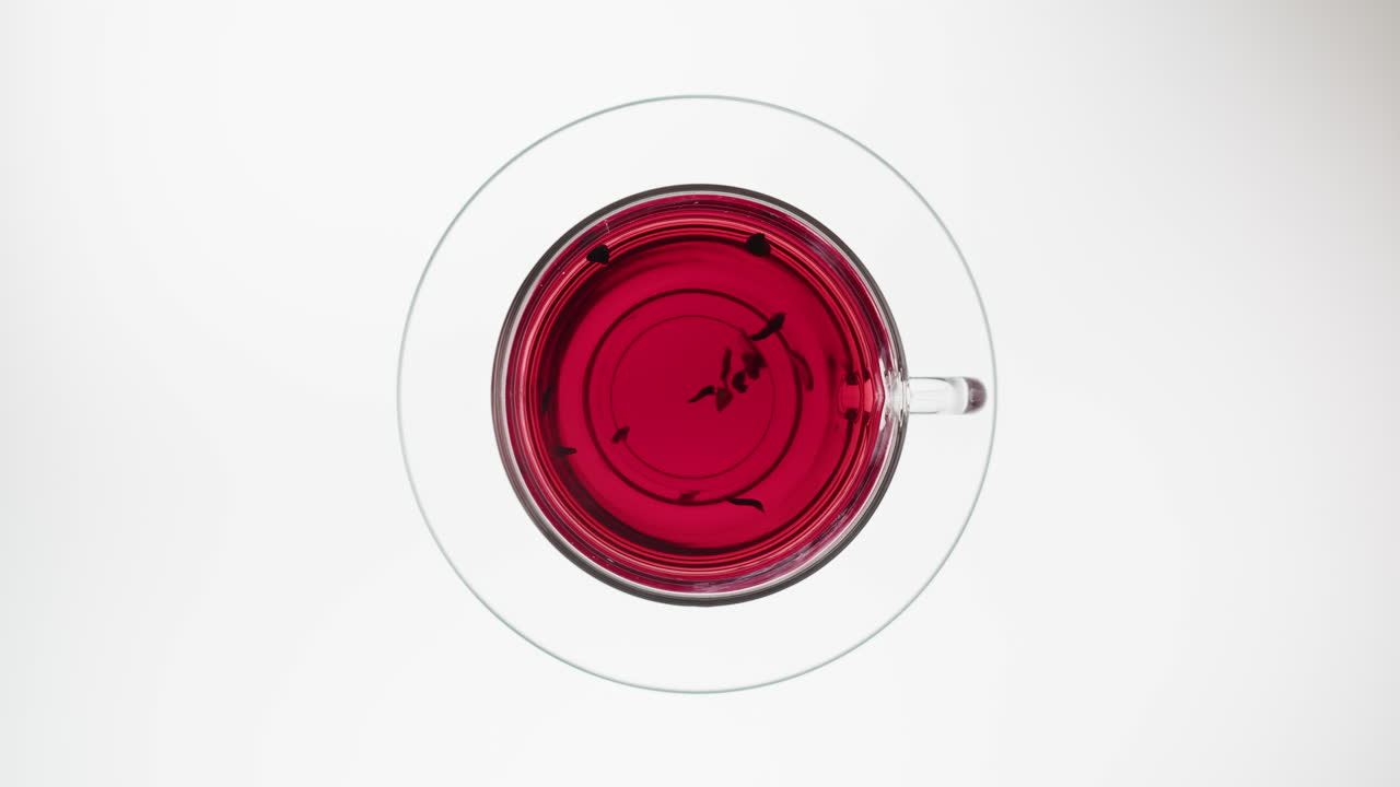 Red Tea in a Glass Cup
