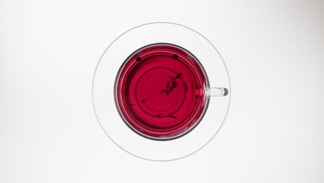 red tea in a glass cup