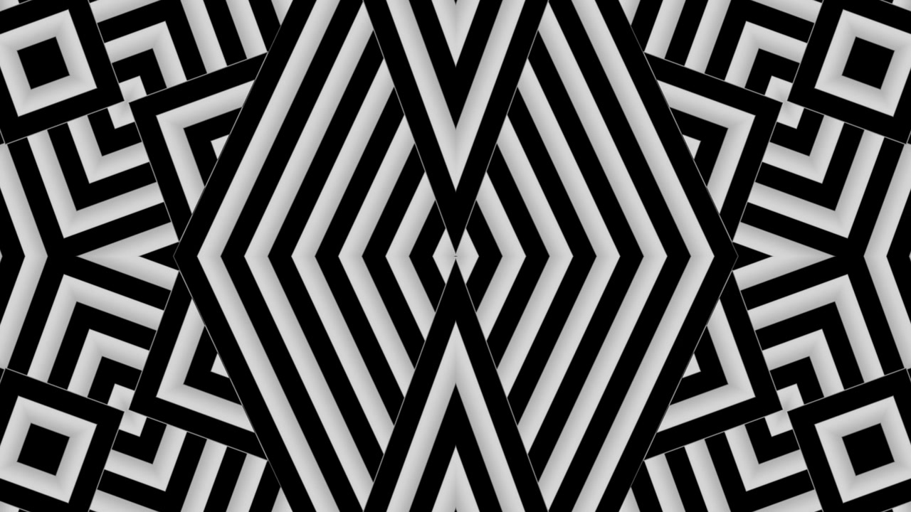 Dynamic Black and White Geometric Lines and Shapes Animation