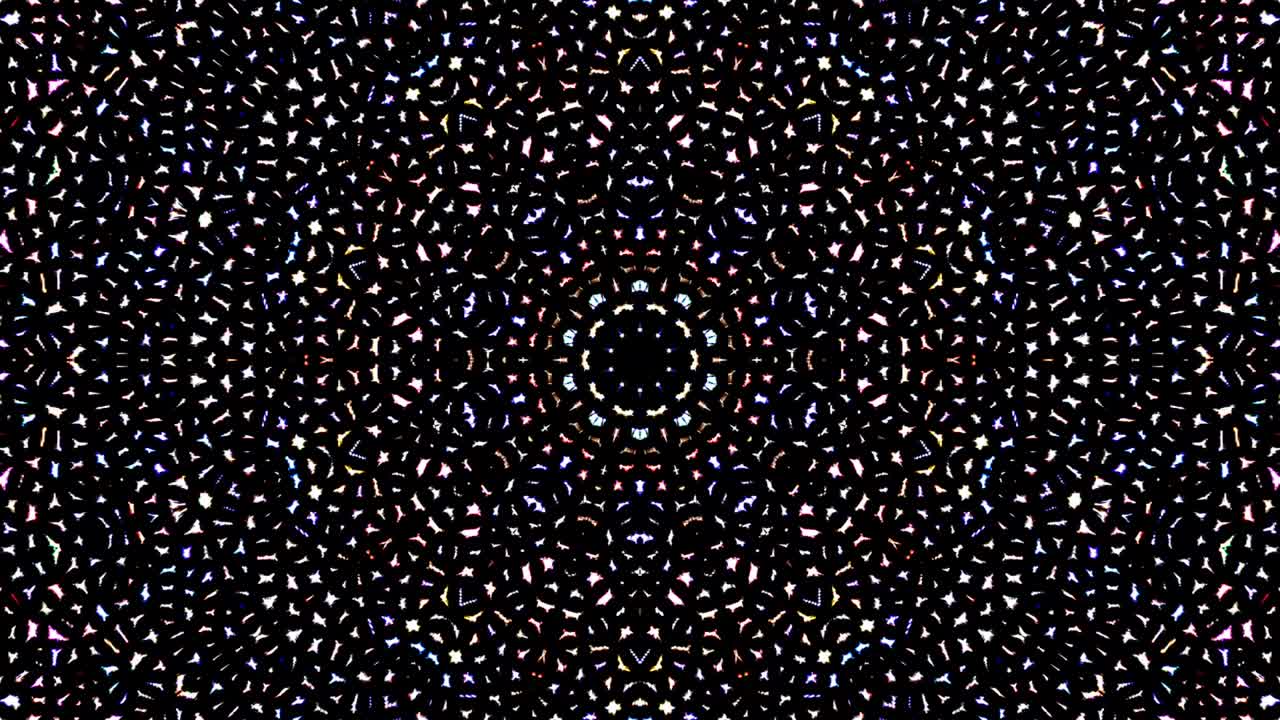 Beautiful abstract kaleidoscope that shines, a radiant light that regulates the subtle movements