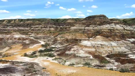 Berge-Und-Hügel,-In-Denen-Dinosaurierknochen-In-Alberta,-Kanada,-Gefunden-Werden