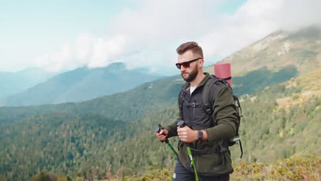 hiker on a mountain path